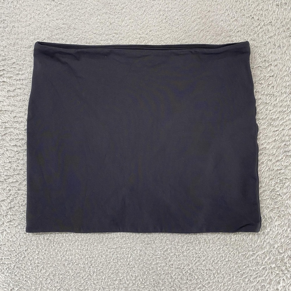 Aritzia Contour Shapewear Skirt Womens Medium Black Micro Tube Skort Low Rise
